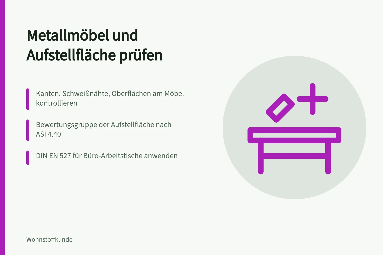 Metall-Werkbankgestell mit Schweißnähten und Kanten auf rutschhemmendem Boden