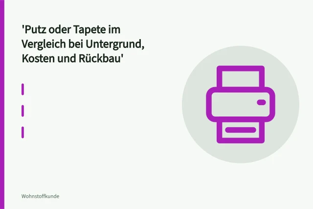 Putzfräse trägt Wandputz maschinell ab, Staub wird abgesaugt. Putz oder Tapete im Vergleich bei Untergrund, Kosten und Rückbau