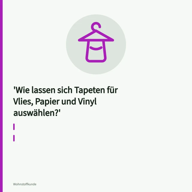 Vliestapetenrolle wird an einer Wand entlang abgerollt. Wie lassen sich Tapeten für Vlies, Papier und Vinyl auswählen?